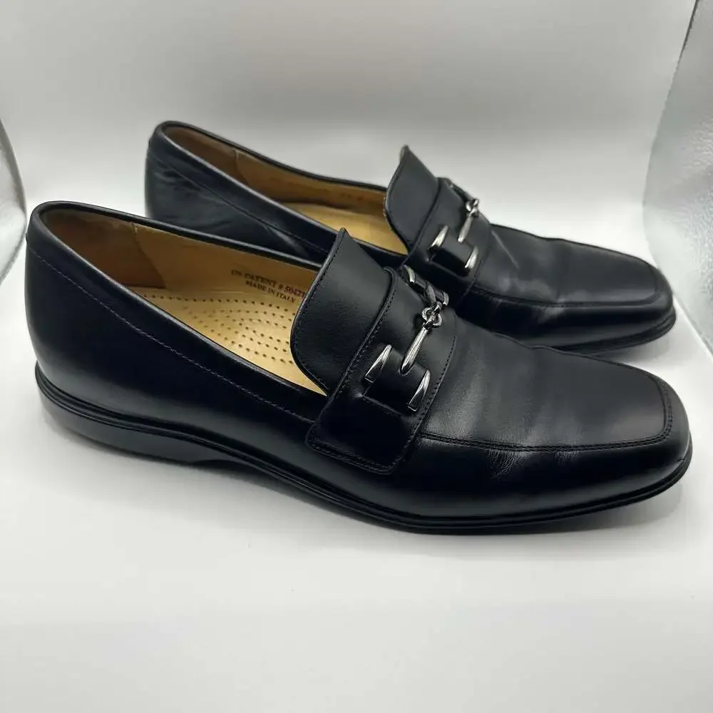 Cole Haan Collection Men's Black Leather Horsebit Loafers Made in Italy Rare